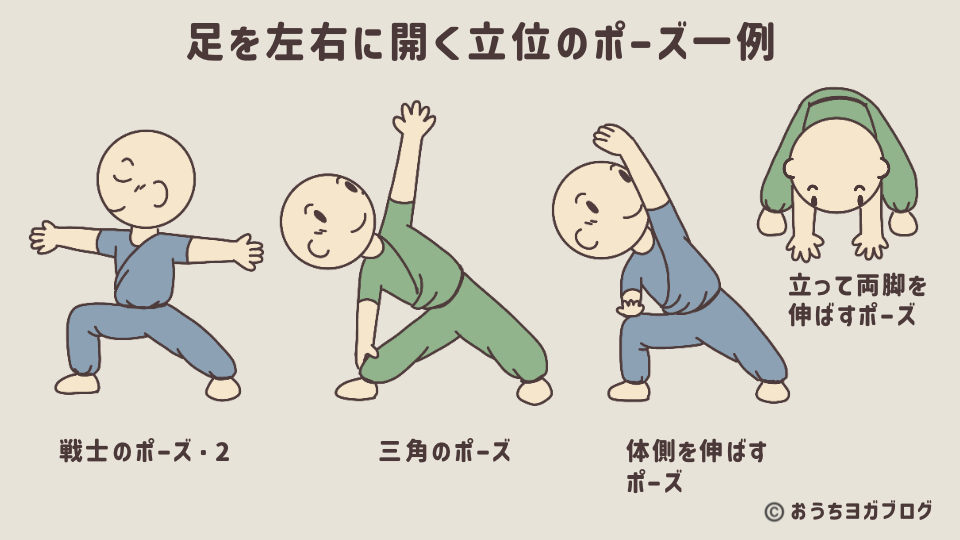 戦士のポーズ2・三角・体側伸ばし・立位開脚など代表ポーズ集